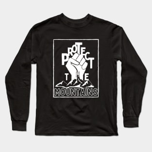 Protect the mountains White Long Sleeve T-Shirt